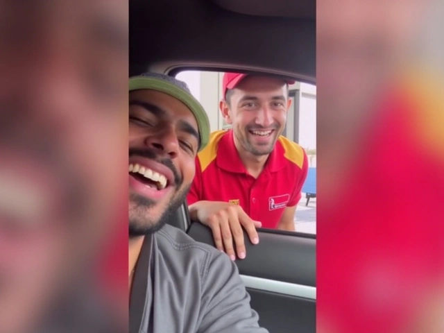 Rodolffo da Dupla Israel e Rodolffo Canta com Frentista em Posto de Gasolina em Goiânia